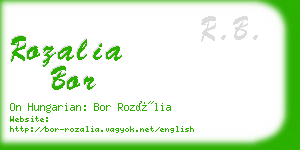 rozalia bor business card